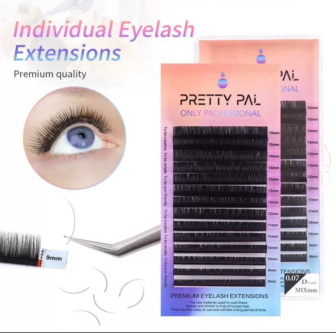 PRETTY PAL cross-border wholesale grafting eyelashes weaving C/D curling eyelashes natural soft manual blooming eyelashes PRETTY PAL cross-border wholesale grafting eyelashes weaving C/D curling eyelashes natural soft manual blooming eyelashes