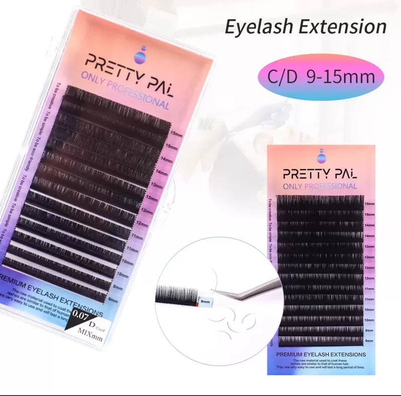 PRETTY PAL cross-border wholesale grafting eyelashes weaving C/D curling eyelashes natural soft manual blooming eyelashes - Tuzzut.com Qatar Online Shopping