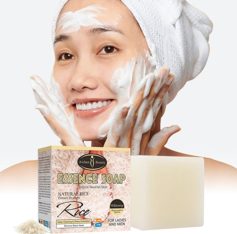 Aichun Natural Rice Milk Soap 100g Original Face Body Handmade Soap Rice Milk Whitening Milk Soap Rice Soap For Face Acne - Tuzzut.com Qatar Online Shopping