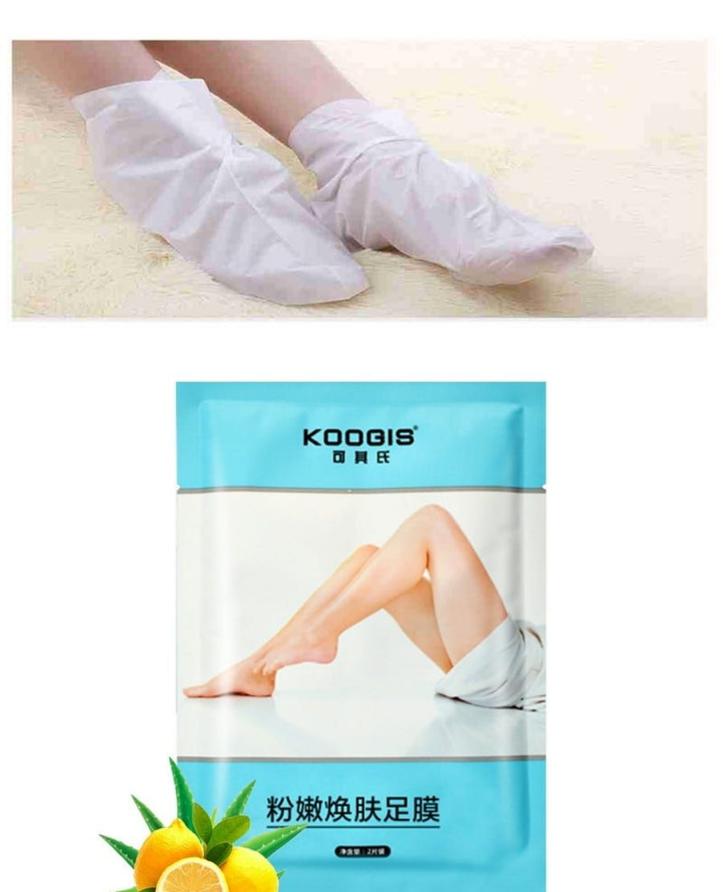 KOOGIS 1pair Greatlizard Lavender Extract Exfoliating Foot Mask, Moisturising Softening Foot Mask, Foot Care Make Up