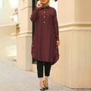 Modest Turkish Style Long Tunic Top - MT200 - Tuzzut.com Qatar Online Shopping