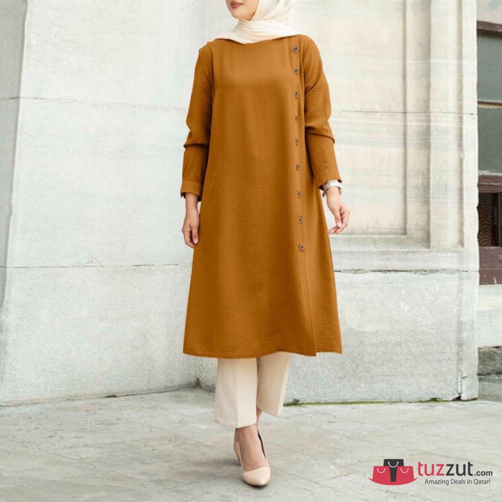 Modest Turkish Style Long Tunic Top - MT300 Modest Turkish Style Long Tunic Top - MT300