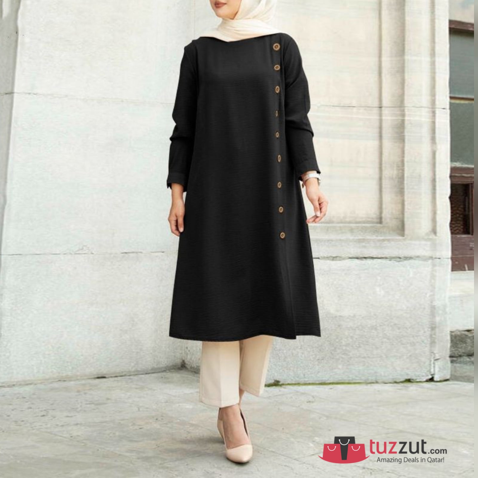 Modest Turkish Style Long Tunic Top - MT300 Modest Turkish Style Long Tunic Top - MT300