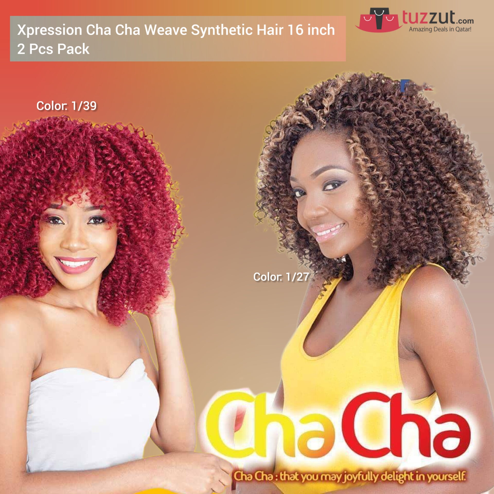 Xpression Cha Cha Weave Synthetic Hair 16 inch 2 Pcs Pack