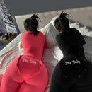 Pajama Suit with Women Fashion Lady Jumpsuit Sexy Pyjama Back Butt open X4371161 - Tuzzut.com Qatar Online Shopping