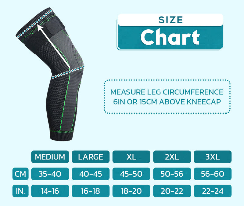 Long Compression Knee Sleeve Brace - TUZZUT Qatar Online Store