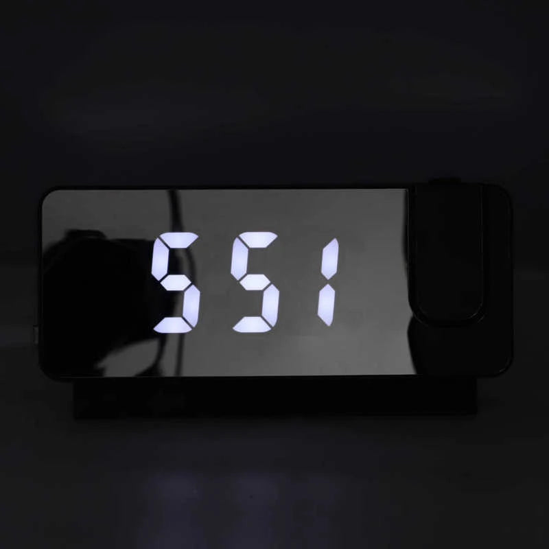 LED Mirror Electronic Clocks Digital Alarm Clock C23046-BM