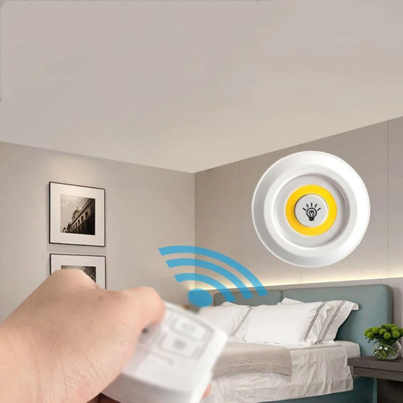Wireless LED Touch Remote Control White Light Bedside Wardrobe Lights Decorative Cabinet Durable Spotlights S4191206 - Tuzzut.com Qatar Online Shopping