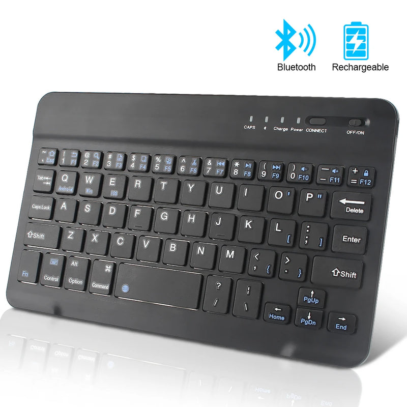 Mini Bluetooth Keyboard Wireless rechargeable Keyboard For Tablet ipad cell phone Laptop S123 - Tuzzut.com Qatar Online Shopping