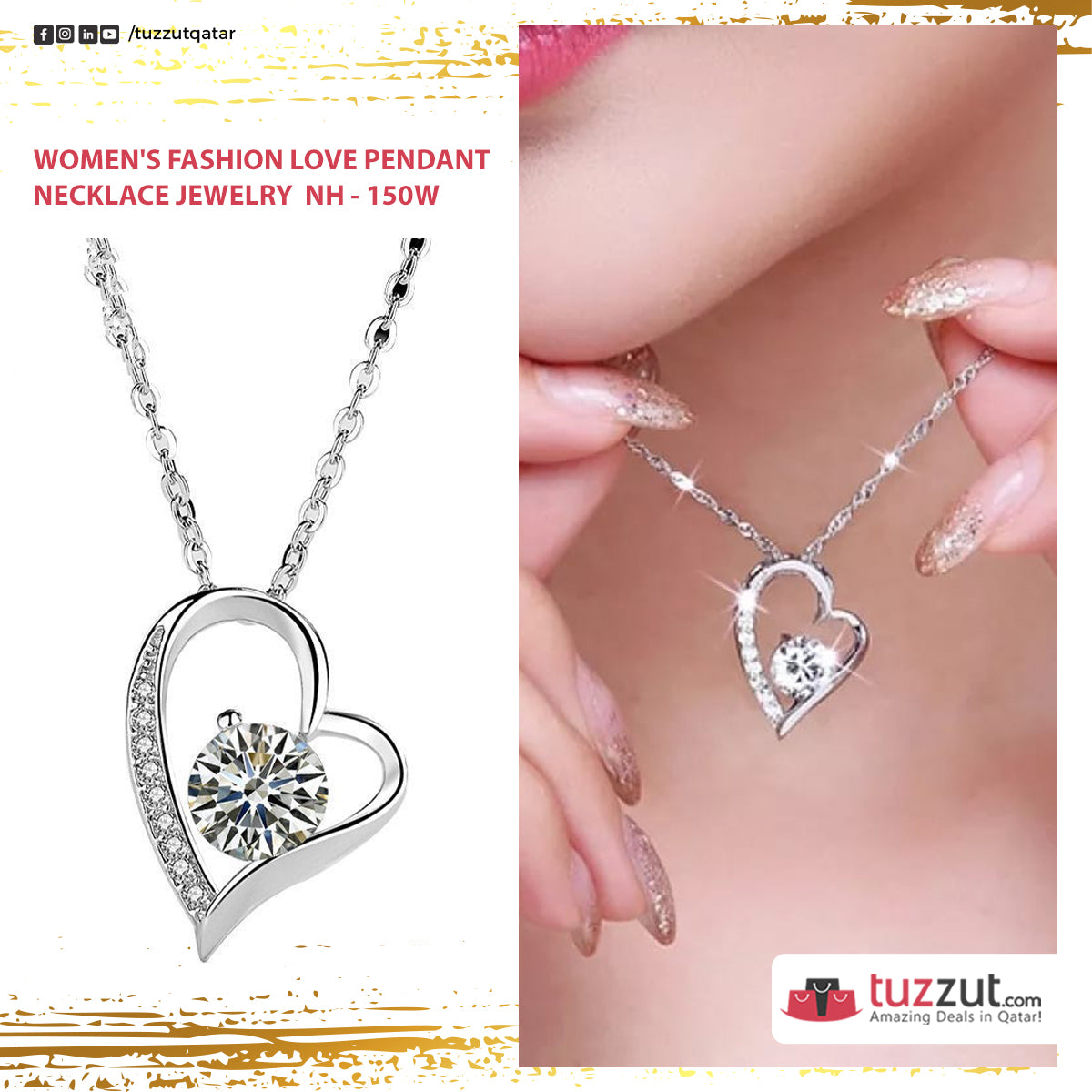 Women's Fashion Love Pendant Necklace Jewelry NH - 150 Women's Fashion Love Pendant Necklace Jewelry NH - 150