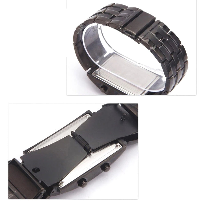 New Fashion Men Women Watch With LED Wristband Durable Bracelet Creative Stainless Steel Outdoor Sports Smart Watch S369528 - Tuzzut.com Qatar Online Shopping
