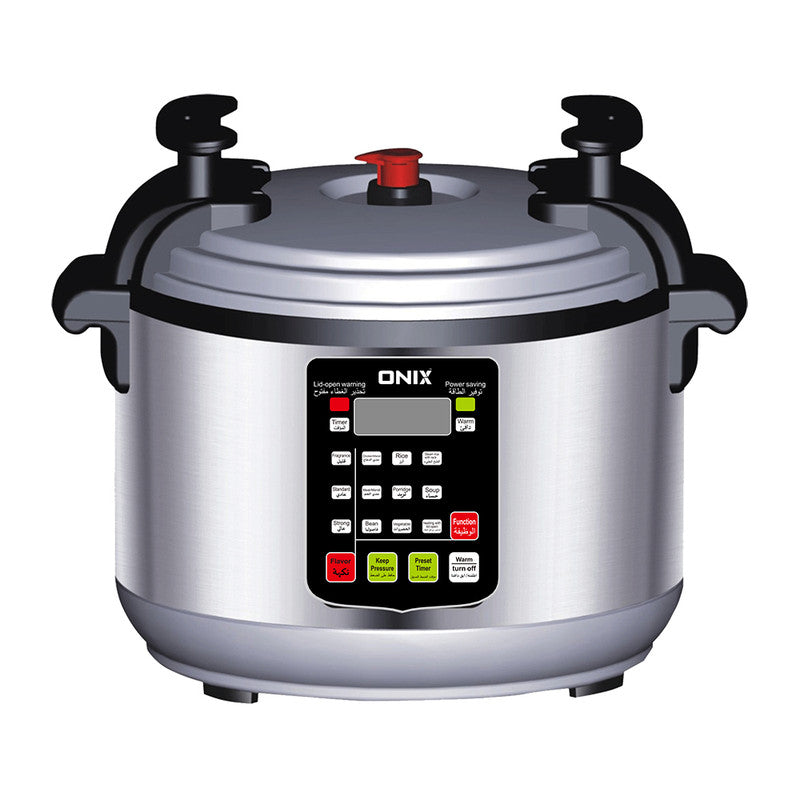 Onix OEPC 15 Litre 2000W Electric Pressure Cooker with Stainless Steel Housing - Tuzzut.com Qatar Online Shopping