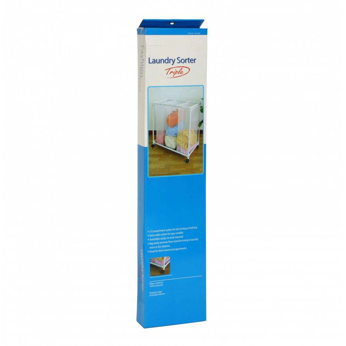 Laundry Sorter Triple Compartment with Wheels Laundry Sorter Triple Compartment with Wheels