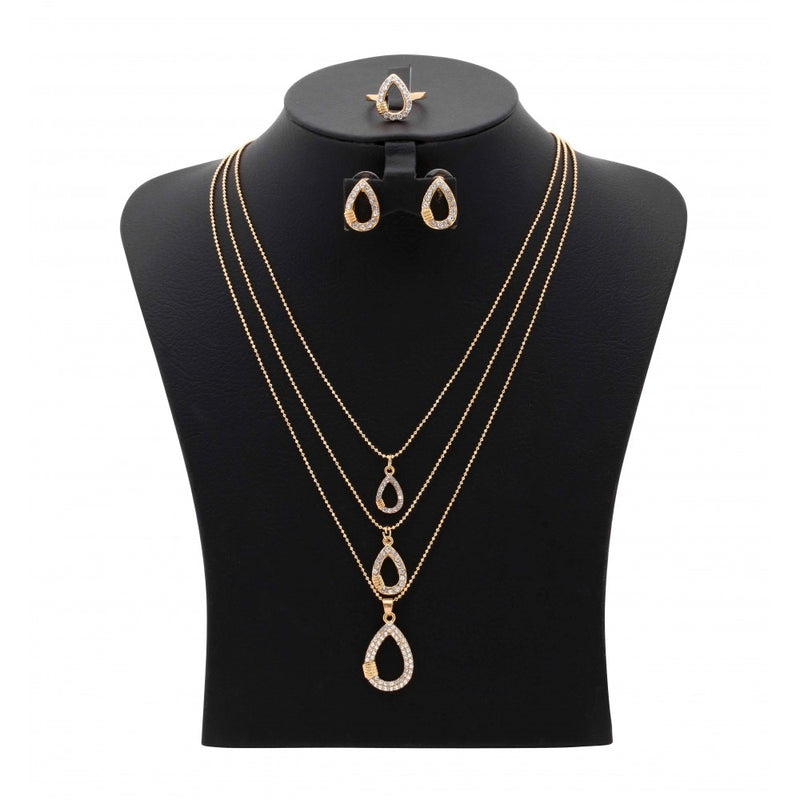 Kavani Ooval Shape Necklace Set - OK32933 - Tuzzut.com Qatar Online Shopping