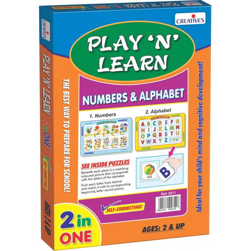 Play ‘N’ Learn 2 in 1- Alphabet-Uppercase & Numbers - Tuzzut.com Qatar Online Shopping