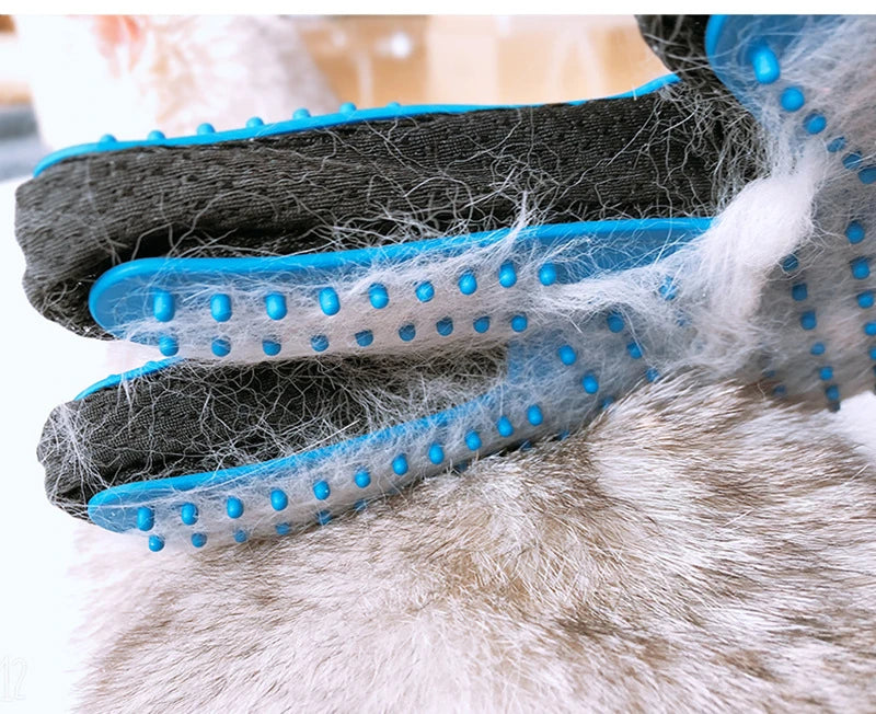 Pet Glove Cat Grooming Glove Cat Hair Deshedding Brush Remover Brush For Animal Gloves Dog Comb for Cats Bath Clean Massage Hair S4411745 - Tuzzut.com Qatar Online Shopping