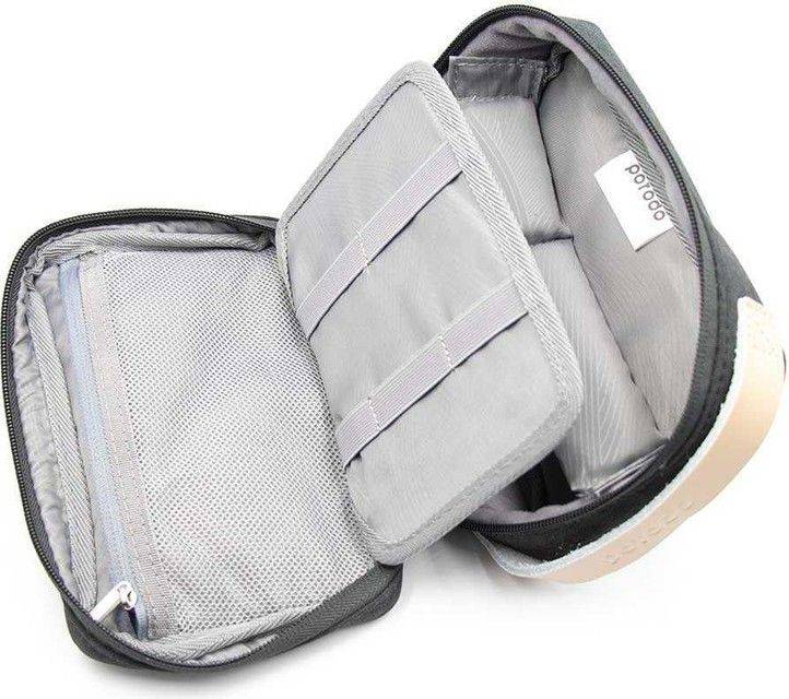 Porodo 8.2" Convenient Storage Bag IPX3 Water-Resistant Fabric (Without USB Port) - Black - Tuzzut.com Qatar Online Shopping