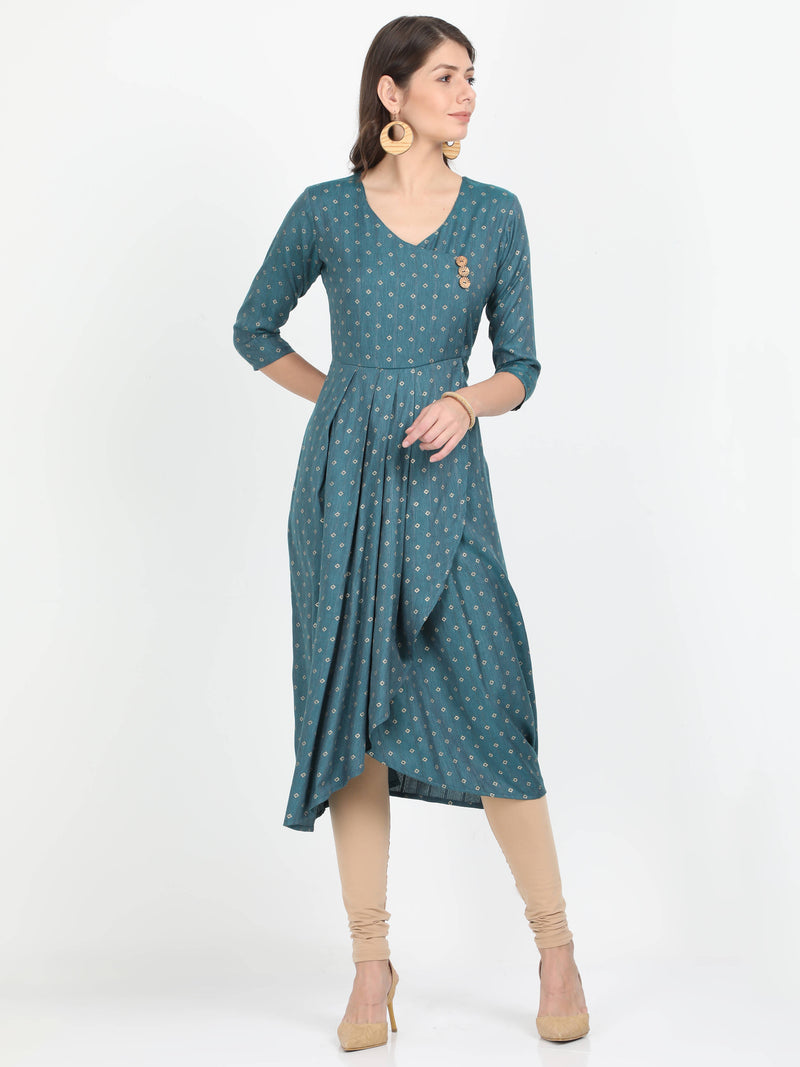 Women Blue Indo- Western Dress Women Blue Indo- Western Dress