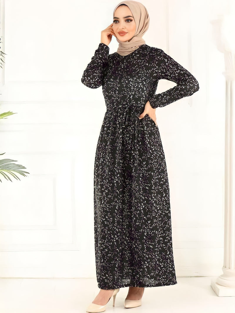 Turkish Women's Crepe Wrap Maxi Dress - TM807 - Tuzzut.com Qatar Online Shopping