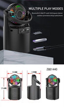 Mini Bluetooth Speaker with Fan LED Light ZQS1440 - Tuzzut.com Qatar Online Shopping