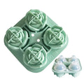 Rose Shape Cocktail Ice Cream Molds with Lids 4 Cavity Reusable Silicone Molds - Tuzzut.com Qatar Online Shopping