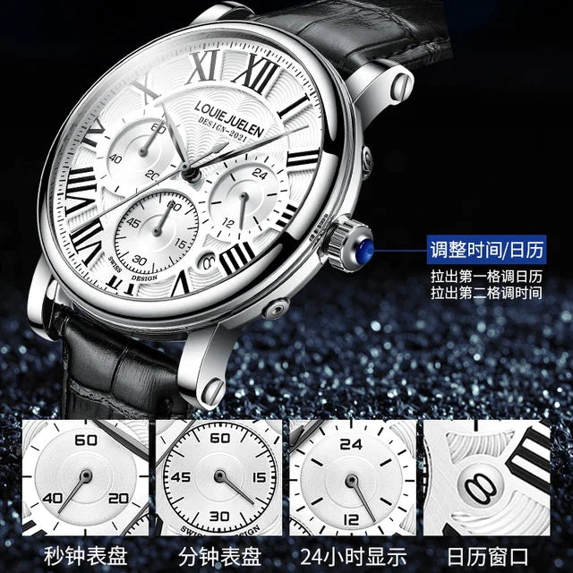 Retro Waterproof Quartz Men Watch - 587 S32810 Retro Waterproof Quartz Men Watch - 587 S32810