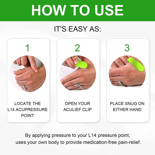 Acupressure Hand Pressure Magne Point Clip,All Natural Headache Migraine Aid, Tension Relief Wearable (Pack of 2 Pcs) Acupressure Hand Pressure Magne Point Clip,All Natural Headache Migraine Aid, Tension Relief Wearable (Pack of 2 Pcs)
