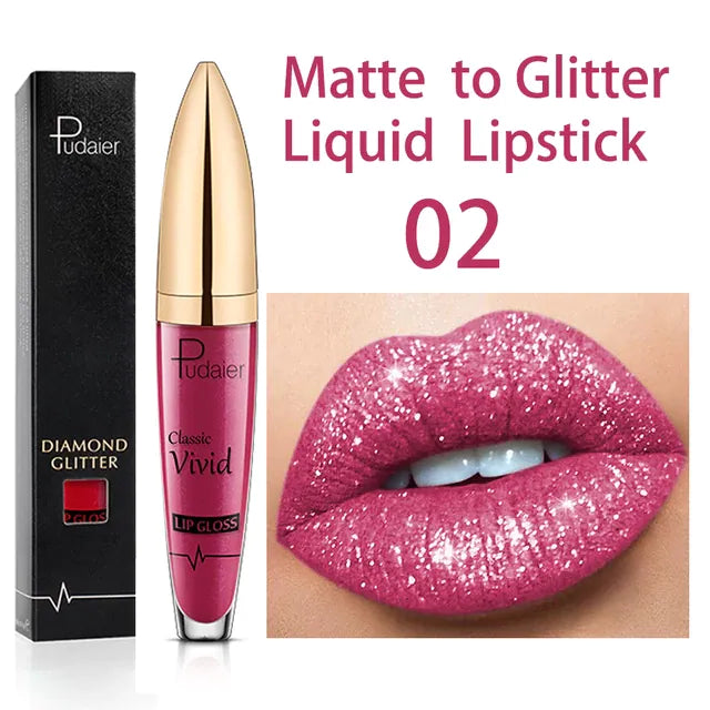 Pudaier Diomond Glitter Liquid Lipstick - TUZZUT Qatar Online Store