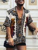 Summer Fashion Trend Printing Shirt for men's Size XL - Tuzzut.com Qatar Online Shopping