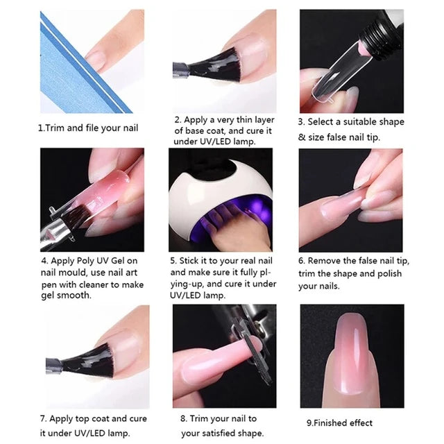 30ml Quick Extension Gel Polish Slip Solution Gel Brush Nail Permanent Liquid Painless Acrylic Nail Art Extension Tool - Tuzzut.com Qatar Online Shopping