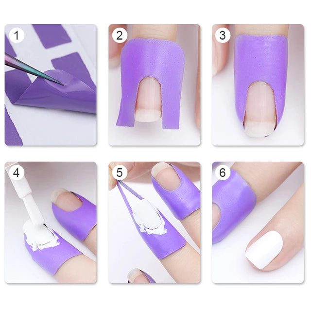 U-Shape Nail Sticker Stripping Strip Splatter Protection Creative Fingerprint Finger Skin Protection - Tuzzut.com Qatar Online Shopping