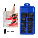 Blue Box 100Pcs Candy Solid Color Ballet Nail Trapezoidal False Nail Artificial Finger Set Bulk Long Full Cover Nail Tips - Tuzzut.com Qatar Online Shopping