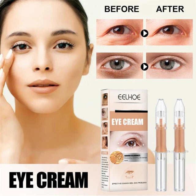 Eelhoe Eye Cream Lifts Eye Bags Turns Wrinkles Replenishes WaterDesalinates Dark Circles Fine Lines,Eye Lines Eye Essential Oil - Tuzzut.com Qatar Online Shopping
