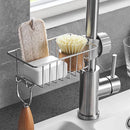Kitchen Stainless Steel Sink Drain Rack Adjustable Sink Rag Sponge Drain Rack Bathroom Soap Holder Organizer Kitchen Accessories - Tuzzut.com Qatar Online Shopping