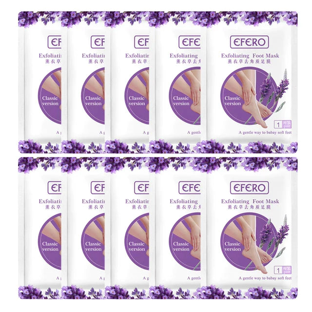 1pair Greatlizard Lavender Extract Exfoliating Foot Mask, Moisturising Softening Foot Mask, Foot Care Make Up
