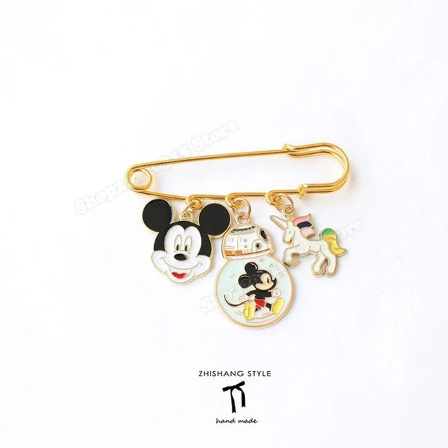 Disney Mickey Minnie Mouse Pins Kawaii Brooch Pendant Metal Pin Alloy Brooches Jewelry for Children - Tuzzut.com Qatar Online Shopping