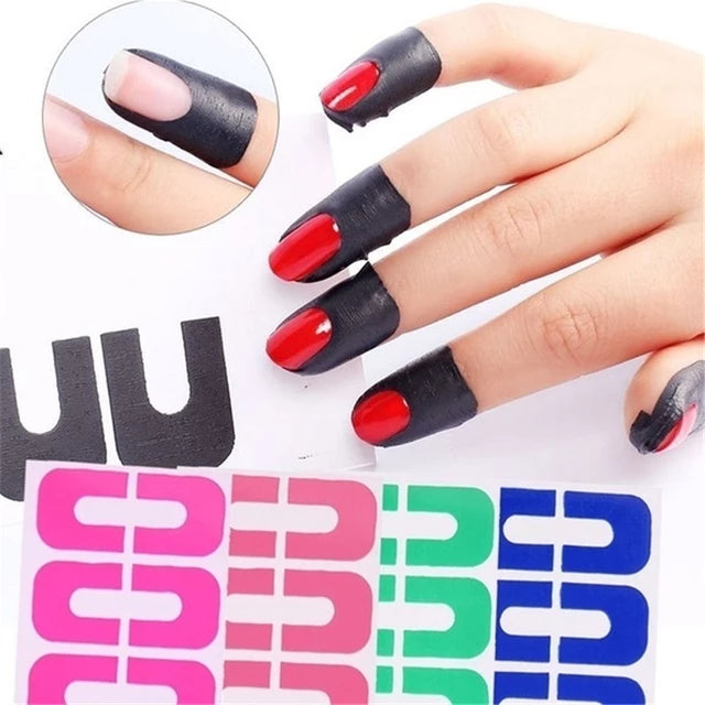U-Shape Nail Sticker Stripping Strip Splatter Protection Creative Fingerprint Finger Skin Protection - TUZZUT Qatar Online Store