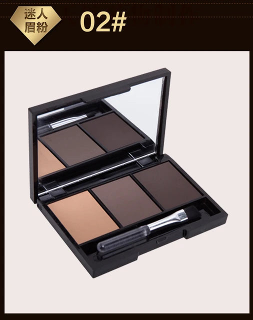 3 Colors Eyebrow Powder Palette - Tuzzut.com Qatar Online Shopping