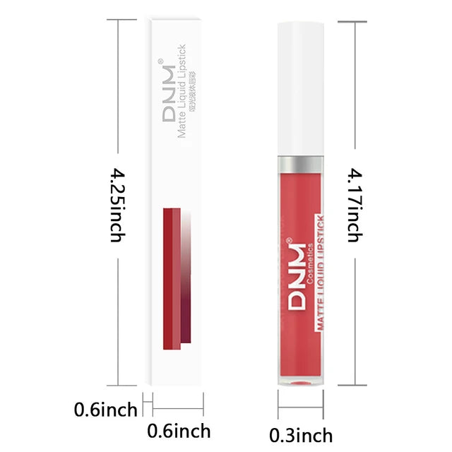 DMN Matte Liquid Lipstick Non-stick Cup Waterproof Long Lasting Lip Glosses Moisturizing Velvety Lip Makeup Cosmetics