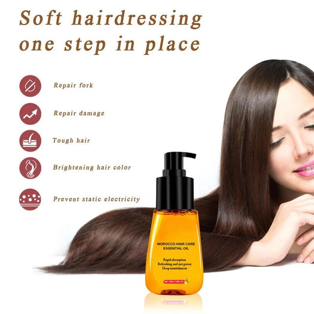 Hair Oil Essence Nourishing Hair Oil For Curly Hair Argan Oil Of Morocco Penetrating Hair Caring Oil Moisturizing - Tuzzut.com Qatar Online Shopping