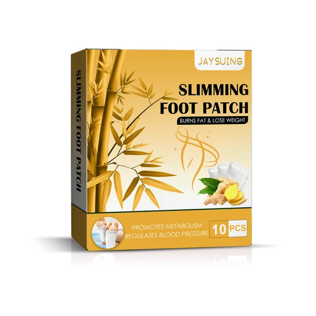 10pcs/pack Ginger Detox Foot Patches Pads Body Toxins Feet Slimming Cleansing Herbal Adhesive Slimming Foot Patch - Tuzzut.com Qatar Online Shopping