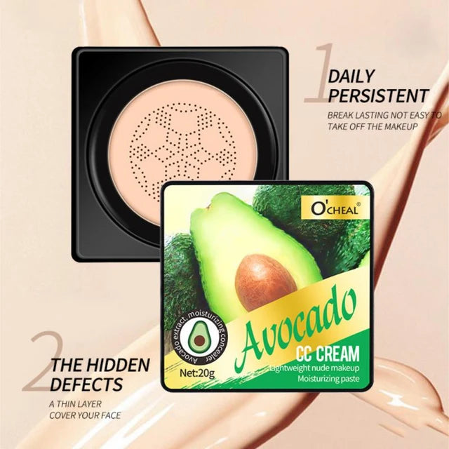 Avocado CC Cream Waterproof And Sweatproof Foundation Concealer Whitening Makeup Portable Korean Cosmetics - Tuzzut.com Qatar Online Shopping