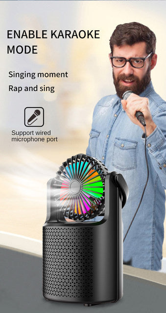 Mini Bluetooth Speaker with Fan LED Light ZQS1440 Mini Bluetooth Speaker with Fan LED Light ZQS1440