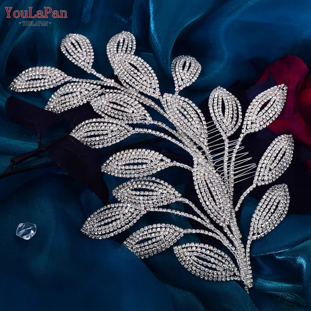 TOPQUEEN HP452 Bridal Tiara Wedding Comb Hair Accessories Crystal Women Headpiece with Comb Rhinestone Pageant Headdresses - S466053770 - Tuzzut.com Qatar Online Shopping