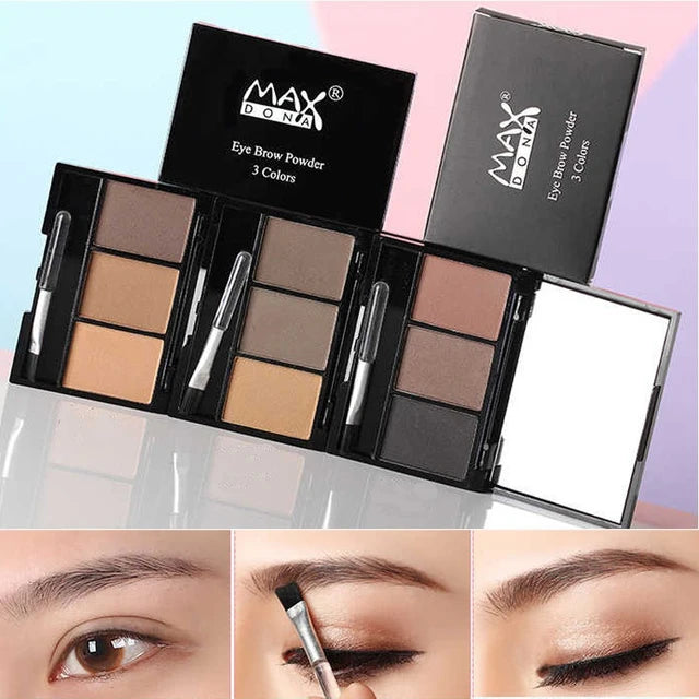 3 Colors Eyebrow Powder Palette - Tuzzut.com Qatar Online Shopping