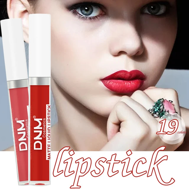 DMN Matte Liquid Lipstick Non-stick Cup Waterproof Long Lasting Lip Glosses Moisturizing Velvety Lip Makeup Cosmetics - Tuzzut.com Qatar Online Shopping