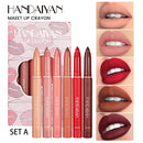 HANDAIYAN Lipstick Lip Liner Pencil Makeup Velvet Matte Waterproof Moisturizing Non Stick Nude Series Lip Tint Balm Cosmetic Tool - Tuzzut.com Qatar Online Shopping