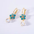 Pinkdudu Retro Fashion Blue Flower Drop Earrings -S4626477 - Tuzzut.com Qatar Online Shopping