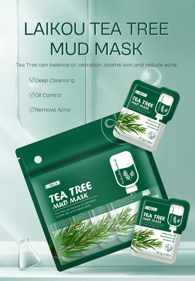 Tea tree Mud Face Mask - 6pcs Pack - Tuzzut.com Qatar Online Shopping