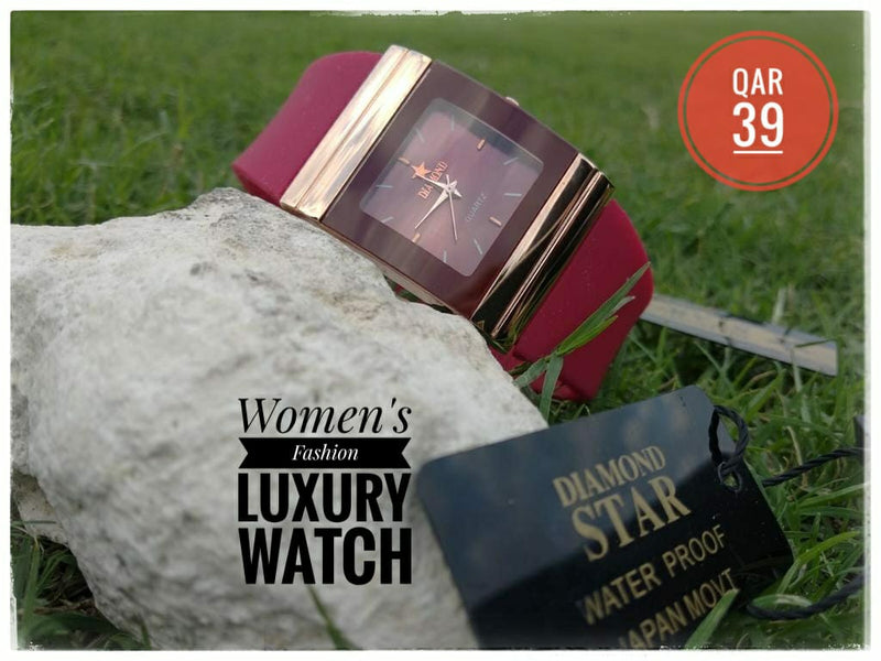 Diamond Star Luxury Fashion Watch for Women - DS202 - Tuzzut.com Qatar Online Shopping